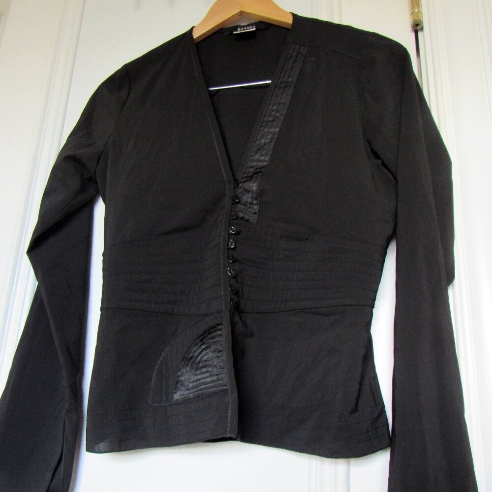 Sandro Women's Blouse Size 2 / M, Black, made in France